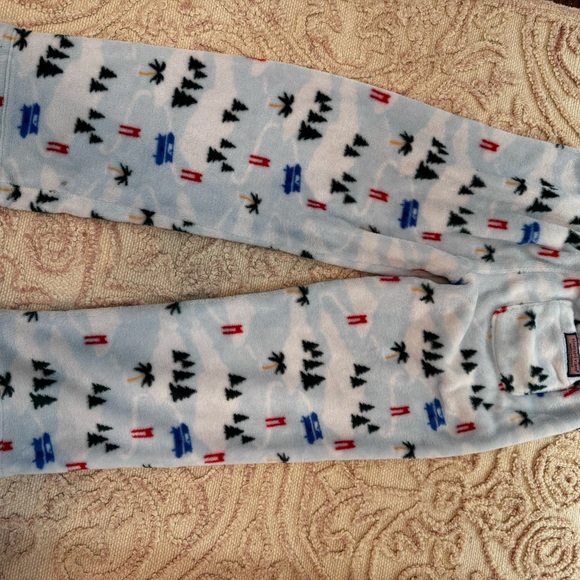 Vineyard Vines Kids High Pile Holiday / Winter Lounge Pants Size 8-10 - Picture 3 of 3
